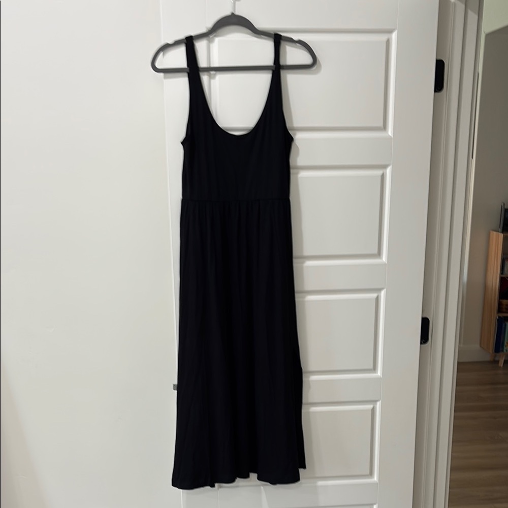 Cotton Black Sleeveless Dress